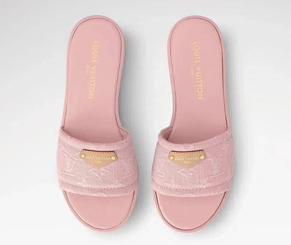 “LV“ Denim Sandalen
