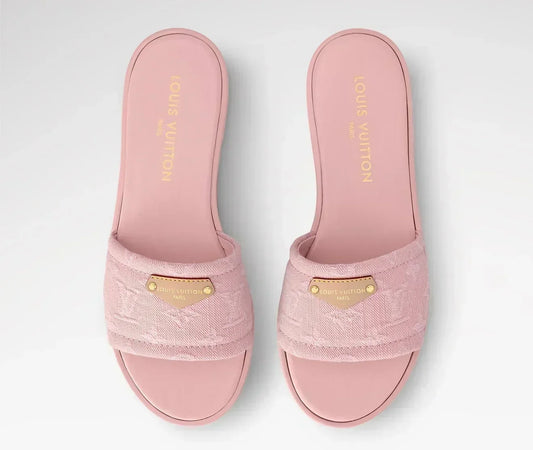 “LV“ Denim Sandalen